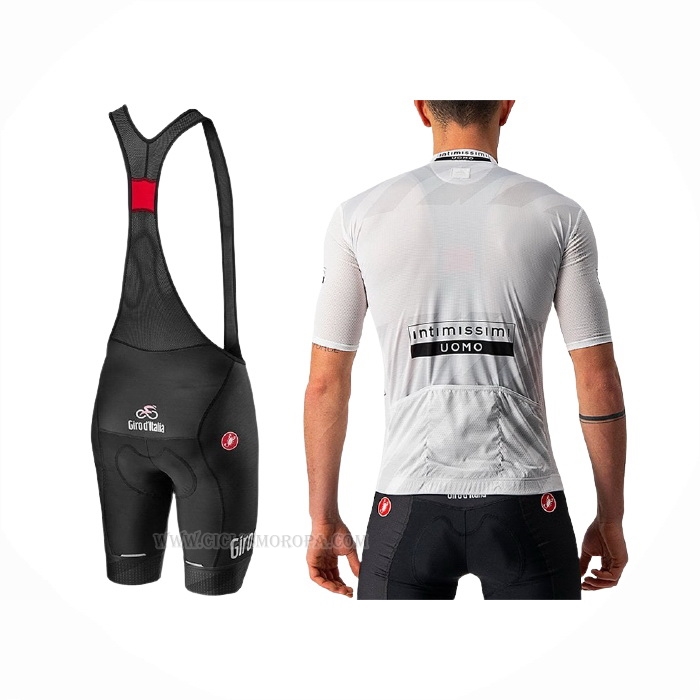 2021 Ropa Ciclismo Giro d'Italia Blanco Mangas Corta y Culotte Corto
